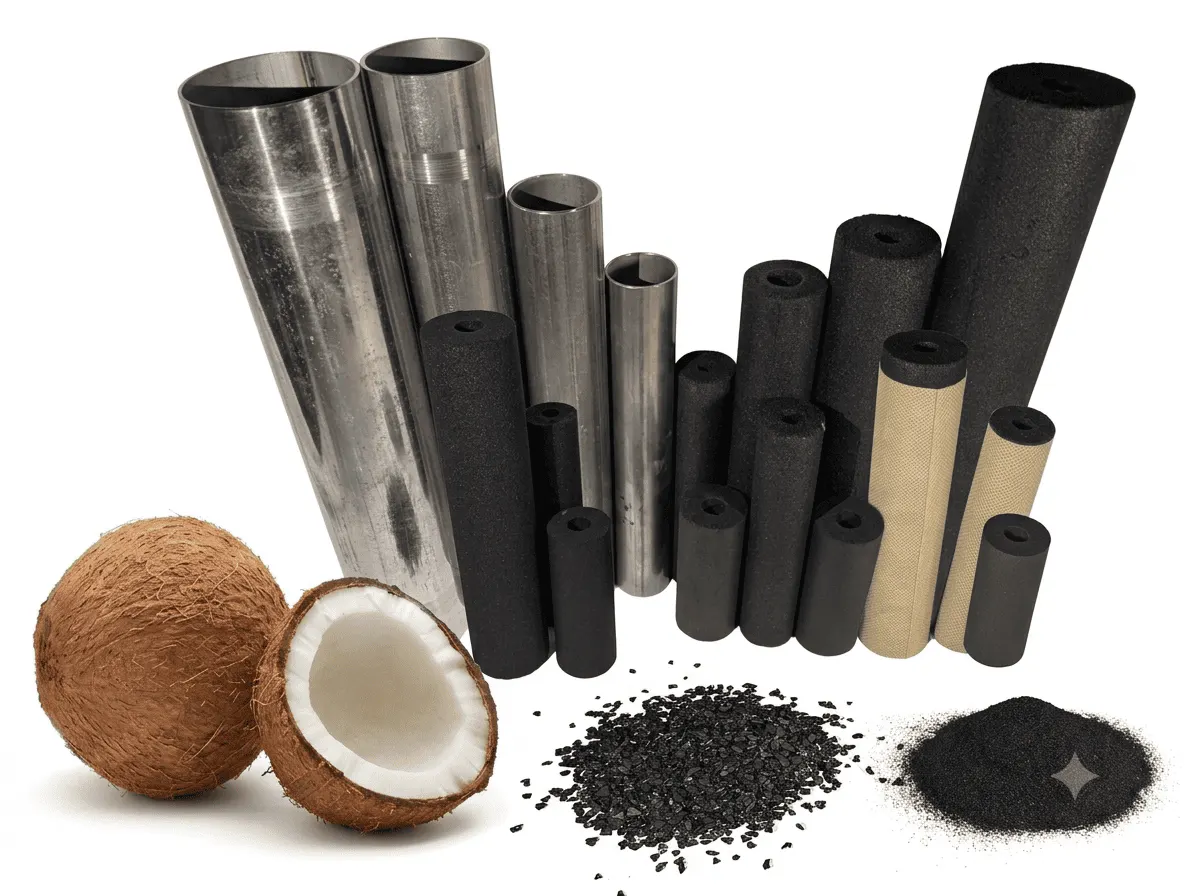 Coconut Shell to Carbon Block